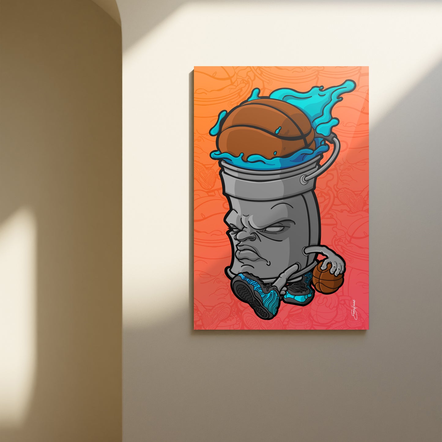 WALKING BUCKET METAL PRINTS
